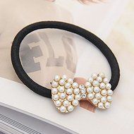 SyGyn(TM) New Style Fashion Lovely Pearl Bow Bowknot Hair Band Hair Clip Elastic Hair Accessories