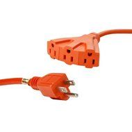 Sunlite 04180-SU EX25/16/3/TT/O Outdoor Tri-Tap 25-Feet Extension Cord, Orange by Sunlite