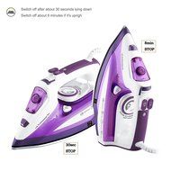 ZZ ES322-P 1500-Watt Steam Iron with Stainless Steel Soleplate, Purple N4