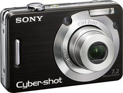 Sony Cybershot DSCW55 7.2MP Digital Camera with 3x Optical Zoom (Silver) (OLD MODEL) N6