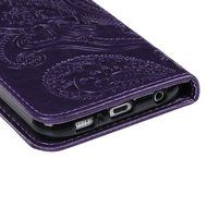Galaxy S6 Case,Samsung Galaxy S6 Case - Wallet Flip Stand Case Embossed Plants PU Leather Case Shockproof Soft... N4