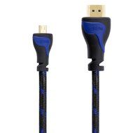 Aurum Cables High Speed HDMI Micro Male Cable to HDMI Female Extension Cable 2.0 with Ethernet - 3 Feet - Supports... N4