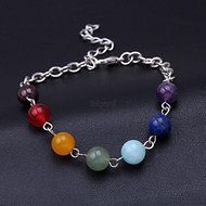 Chic Retro 7 Chakra Healing Yoga Reiki Prayer Bead Bracelet Buddha Head Bracelet N5