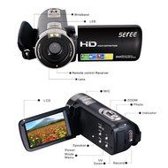SEREE HDV-301S FHD 1080P Digital Video Camcorder Wide Angle Macro Fisheye Shooting 24MP 3 Inch Screen Remote Camera N5