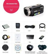 SEREE HDV-301S FHD 1080P Digital Video Camcorder Wide Angle Macro Fisheye Shooting 24MP 3 Inch Screen Remote Camera N6