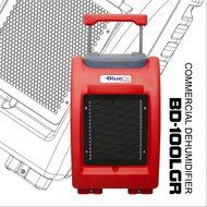 BlueDri BD-100LGR-BLUE 100-Pint AHAM High Performance Commercial Dehumidifier, Blue