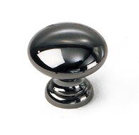 Laurey 40712 Solid Brass 1-3/8-Inch Diameter Knob, Black Chrome by Laurey