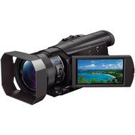 Sony Handycam FDR-AX100 Wi-Fi 4K HD Video Camera Camcorder with 64GB Card + Case + LED Light + Battery &amp; Charger... N5