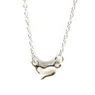 1pc New Girl's Opening Heart Crystal Shape Pendant Short Neck Chain Party Decor N2
