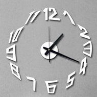 MuLuo Creative Numbers Wall Clock DIY Acrylic Wall Stickers Watches Home Decor Clock Four colors silver N4