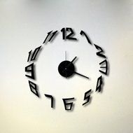 MuLuo Creative Numbers Wall Clock DIY Acrylic Wall Stickers Watches Home Decor Clock Four colors silver N5