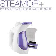STEAMOR+ Portable Handheld Travel Garment Steamer - White/Plum