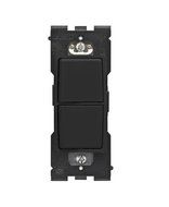 Leviton Renu Single Pole Combination Switch RE634-OB, 15A-120/277VAC, in Onyx Black by Leviton