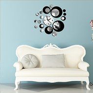 EverTrust(TM) real quartz watch wall double color new 3d home decor stickers diy vintage mirror clock Pastoral...