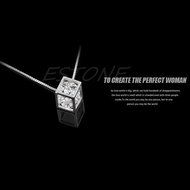 Fashion Women's Silver Plated Chain Crystal Rhinestone Pendant Necklace N