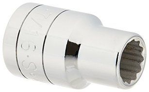 SK Hand Tool 40214 12 Point 7/16-Inch Standard Drive Socket, 1/2-Inch, Chrome by SK Hand Tool
