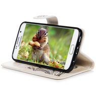 Galaxy S6 Case,Samsung Galaxy S6 Case - Wallet Flip Stand Case Embossed Plants PU Leather Case Shockproof Soft... N11