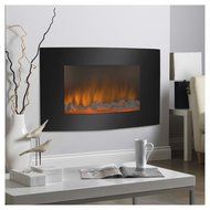 Large 1500W Heat Adjustable Electric Wall Mount &amp; Free Standing Fireplace Heater N15