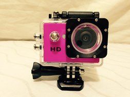 Pink AVI Video Recording HD 720p Action Cam with Built-In 1.5-Inch LCD Screen and Waterproof Case Bonus (Including... N3