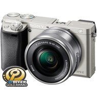 Sony Alpha A6000 Wi-Fi Digital Camera &amp; 16-50mm (White) with 55-210mm Lens + 64GB Card + Case + Battery &amp; Charger... N5