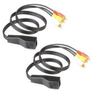 RELPER 2 Pack 3 RCA to RJ45 Balun Component Video and Audio Extender Over Cat5/6 Up to 600ft/200M N9