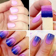 AutumnFall&reg; Nail Art Sponges Stamping Polish Template Transfer Manicure DIY Tool N2
