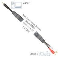 RELPER 2 Pack 3 RCA to RJ45 Balun Component Video and Audio Extender Over Cat5/6 Up to 600ft/200M N11