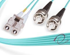 OM3 LC-ST 10Gb 50/125 Multimode Duplex Fiber Cable - 8 Meter N4
