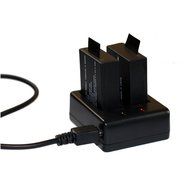 1050MAH Rechargeable Action Camera Battery(2-Pack) And USB Dual Battery Charger for SJ4000/SJ5000/SJ6000/SJ7000... N7