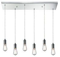 Elk 60056-6RC Menlow Park 6-Light Pendant, 30 by 4-Inch, Polished Chrome Finish by Elk