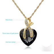 Jewelry Sets- Morenitor[TM] Gold Plated Austrian Crystal Heart Shape Necklace Earrings Set. N3
