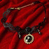 Vintage Gothic Lolita Choker Necklace Victorian Vampire Jewellery Pendant