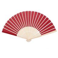 Chinese Folding Bamboo Fan Retro Hand Fan Wedding Party Favor Fan Wine Red