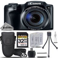 Canon Power Shot SX510 HS Point-and-Shoot Camera + Backup Battery + 32GB Class 10 Memory Card + Card Reader +... N4