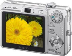 Sony Cybershot DSCW70 7.2MP Digital Camera with 3x Optical Zoom N3
