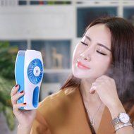 Monilon Mini Misting Fan Portable Cooling Humidifier USB Rechargeable Hydrating Fan with Built-in Battery Air... N3