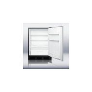 Summit FF6BSSHH: Freestanding refrigerator with auto defrost, stainless steel door,horizontal handle, and bl N2