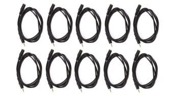 Monoprice 100647 50' 3.5mm Stereo Plug/Plug M/M Cable, Black N12