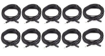 Monoprice 100647 50' 3.5mm Stereo Plug/Plug M/M Cable, Black N14