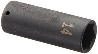 SK Hand Tool 31074 6 Point 1/4-Inch Drive Deep Impact Socket, 14mm by SK Hand Tool
