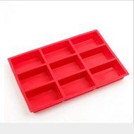 9-Cavity Rectangle Premium Silicone Mini Bread loaf pan, Soap Bar and Resin Mold N4