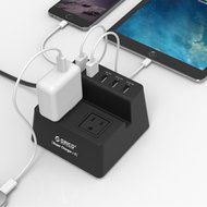 ORICO Charging Stand Surge Protector with 5 USB Ports and 2 AC Outlets Built in 5 Feet Cord Power Strip N10