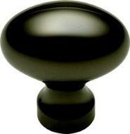 Belwith P9175-Bln Knob Oval 1-1/4in Solid Brass Black Nickel by Belwith Products