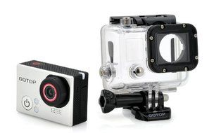 Full HD Sports Camera "GOTOP" - 16MP, 1.5 Inch Screen, 120FPS, 140 Degree Wide Lens, 5 Mounting Accessories N3