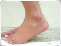 Triangle Anklet, Gold Or Silver, Delicate Anklet, Beads Anklet, Triangle Ankle Bracelet, Layering Anklet, Dainty...
