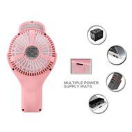 Handheld Fan Spray,SOONHUA 3 Modes Speed Rechargeable Mini Fan &amp; 2 Modes Cool Misting Humidifier for Home Office... N8