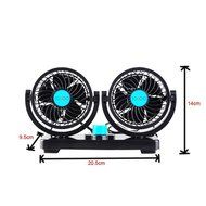 JOJOO 12V Single Swivel Head Car Auto Cooling Air Fan Rotatable Powerful 2 Speed Auto Quiet Ventilation with Kids... N6