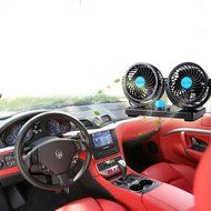 JOJOO 12V Single Swivel Head Car Auto Cooling Air Fan Rotatable Powerful 2 Speed Auto Quiet Ventilation with Kids... N8