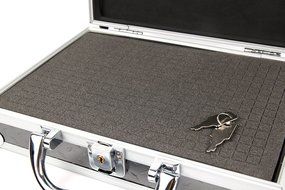 Protective Silver Aluminium Flight Case With Shock Absorbing D.I.Y Customizable Foam Interior - Compatible with... N7