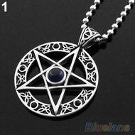 New Arrival Pentacle Pentagram Star Pewter Pendant with 20" Choker Necklace